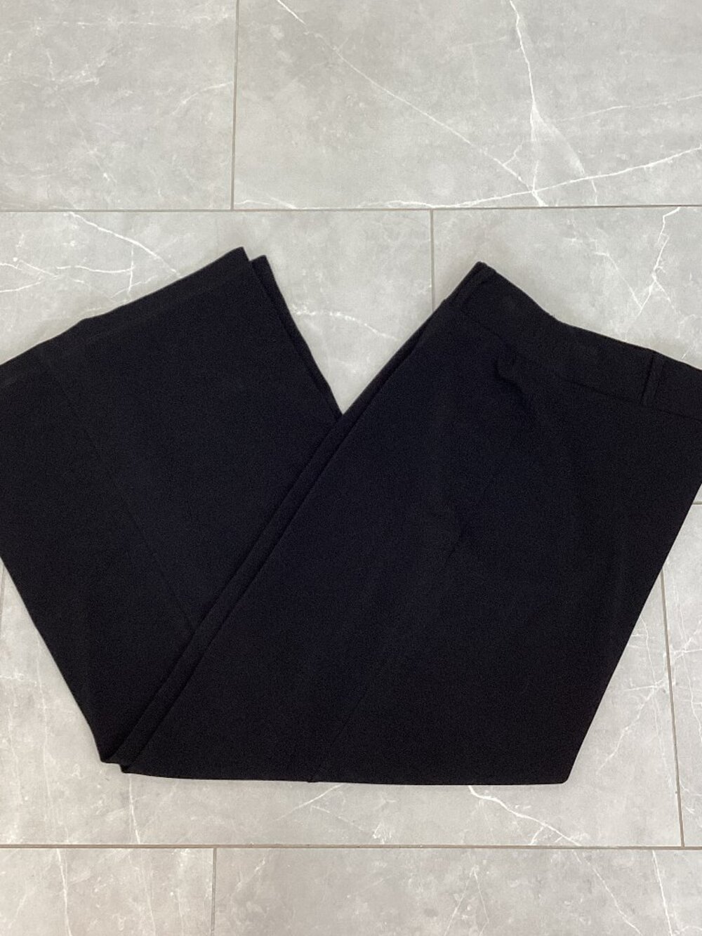 Notations Black Flowy Wide Leg Pull-on Elastic Waist Pants - Small